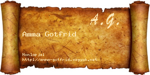 Amma Gotfrid névjegykártya